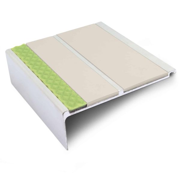 CanavasCommercialStairNosing93mmx32mmWithPVCInsertstepedgeprotection