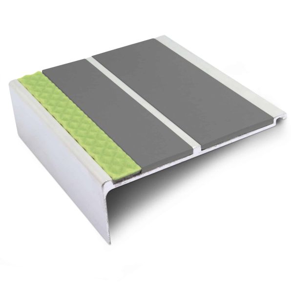 ModnightGreyCommercialStairNosing93mmx32mmWithPVCInsertstepedgeprotection